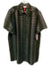 Never a Wallflower Size Medium Green, Blue, Orange Cotton Blend Collar Dress Green, Blue, Orange / Medium
