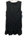 Philosophy Size 6 Black Cotton Blend Sleeveless Floral Jacquard Gathered Dress Black / 6