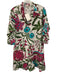 Fitzroy & Willa Size Medium Pink, Green, Blue Cotton Half Sleeve Floral Dress Pink, Green, Blue / Medium