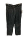 Isabel Marant Size 1 Dark Gray Cotton Blend High Rise Pleated Tapered Pants Dark Gray / 1