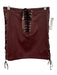Alex Mill Size 40 Maroon Red Leather darted Lace Up Mini Skirt Maroon Red / 40