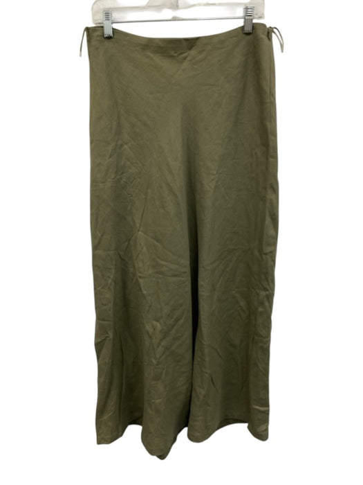 Faithful Size 6 Green Linen Side Zip Maxi Skirt Green / 6