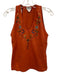 Philosophy di Alberta Ferretti Size 8 Orange & Multi Cotton Blend Sleeveless Top Orange & Multi / 8