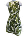 Oscar de la Renta Size 4 Green, Black, White Polyester Sleeveless Grapes Dress Green, Black, White / 4