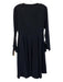 SF/Z/O Size 44 / 8 Navy Polyester Long Sleeve Tie Cuffs Surplice Midi Dress Navy / 44 / 8