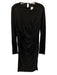 Givenchy Size S Black No Fabric Tag Jersey Long Sleeve Circle Shape Fitted Dress Black / S