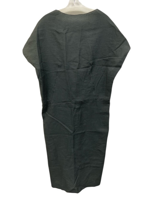 Marni Size 40 Gray Cotton Blend Sleeveless V Back Gathered Back Below knee Dress Gray / 40