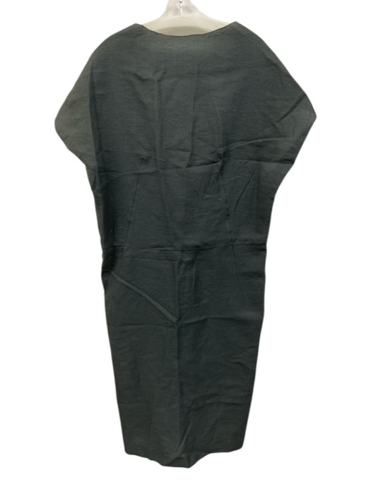 Marni Size 40 Gray Cotton Blend Sleeveless V Back Gathered Back Below knee Dress Gray / 40