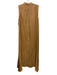 Staud Size 2 Tan Viscose Blend Sleeveless Iridescent Mock Neck Maxi Dress Tan / 2