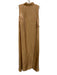 Staud Size 2 Tan Viscose Blend Sleeveless Iridescent Mock Neck Maxi Dress Tan / 2