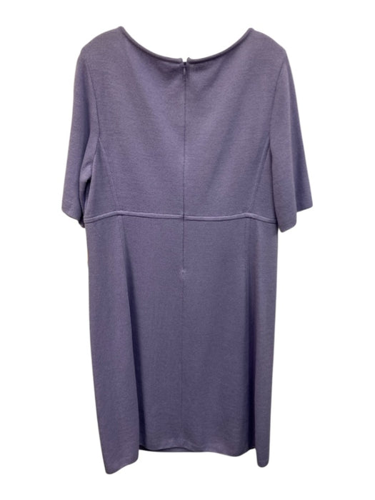 St John Size 14 Lavender Wool Blend 1/2 Sleeve Knit Paneled Knee length Dress Lavender / 14