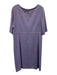 St John Size 14 Lavender Wool Blend 1/2 Sleeve Knit Paneled Knee length Dress Lavender / 14
