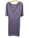 St John Size 14 Lavender Wool Blend 1/2 Sleeve Knit Paneled Knee length Dress Lavender / 14