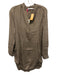 See By Chloe Size 2 Brown Silk jaquard 1/4 Button Long Sleeve Above Knee Dress Brown / 2