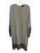 Erika Cavallini Size 42 Gray & Dark Gray Silk Long Sleeve Color Block Dress Gray & Dark Gray / 42