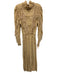 SoAllure Size 46 Beige Polymide Blend Long Sleeve Lace Mock Neck Midi Dress Beige / 46