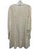 Ulla Johnson Size 8 Cream Viscose Long Sleeve Paneled V Neck Knee length Dress Cream / 8