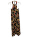 Souvenir Size M Black, Yellow & Multi Viscose Halter Floral Low Back Dress Black, Yellow & Multi / M