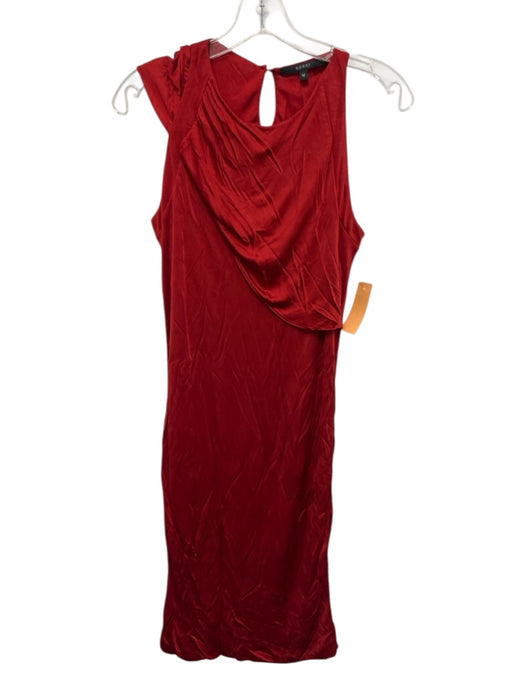Gucci Size M Red Viscose Sleeveless Asymmetric Top Sheath Dress Red / M
