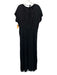 Peserico Size 48 Black Viscose Blend Sleeveless Back Tie Chain Detail Dress Black / 48