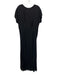 Peserico Size 48 Black Viscose Blend Sleeveless Back Tie Chain Detail Dress Black / 48