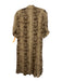 Yves Saint Laurent Size 38 Beige & Brown Silk Short Sleeve Snake Print Dress Beige & Brown / 38
