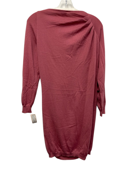 Moschino Cheap & Chic Size 10 Rose Pink Virgin Wool jersey knit Cowl Neck Dress Rose Pink / 10