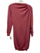 Moschino Cheap & Chic Size 10 Rose Pink Virgin Wool jersey knit Cowl Neck Dress Rose Pink / 10