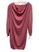 Moschino Cheap & Chic Size 10 Rose Pink Virgin Wool jersey knit Cowl Neck Dress Rose Pink / 10