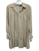Kaos Size S Cream Cotton Corduroy Long Sleeve V Neck Baby Doll Dress Cream / S