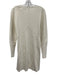 Dondup Size 44 Cream Viscose Blend Long Sleeve Paneled Back Zip Below knee Dress Cream / 44