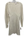 Dondup Size 44 Cream Viscose Blend Long Sleeve Paneled Back Zip Below knee Dress Cream / 44