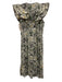 Isabel Marant Etoile Size 38 Cream, Green, Brown Cotton Blend Floral Midi Dress Cream, Green, Brown / 38