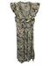 Isabel Marant Etoile Size 38 Cream, Green, Brown Cotton Blend Floral Midi Dress Cream, Green, Brown / 38