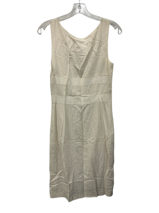 Red Valentino Size 40/2 Ivory Viscose Blend Sleeveless Bow Dress Ivory / 40/2
