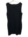 St. John Basics Size 14 Midnight Black Wool Blend Knit Sleeveless Back Zip Dress Midnight Black / 14