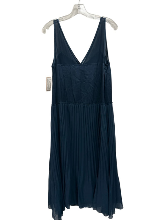 By Malene Birger Size 36 Navy Polyester Sleeveless Draped Pleated Dress Navy / 36