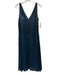 By Malene Birger Size 36 Navy Polyester Sleeveless Draped Pleated Dress Navy / 36