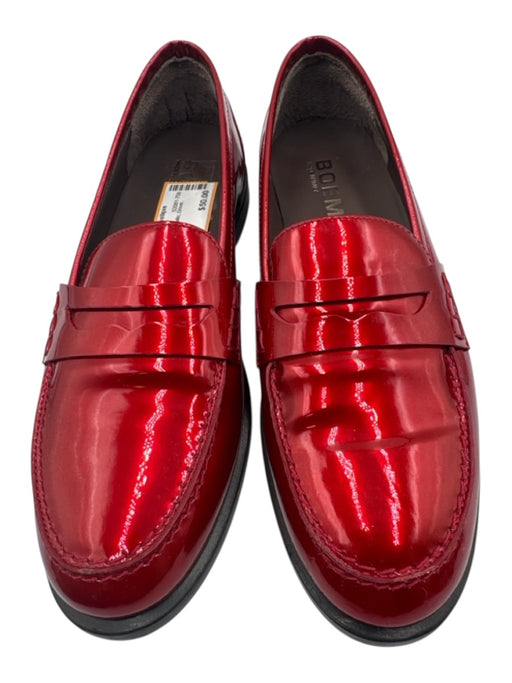 Boemos Shoe Size 38 Red Patent Leather Metallic Driver Loafers Red / 38