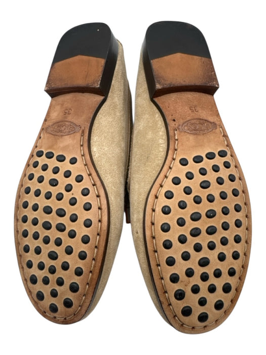 Tod's Shoe Size 35 Beige Suede SHW Driver Moccasin Loafers Beige / 35