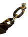Max Mara Brown & Gold Leather & Plastic Chain Link Gold Hardware Belts Brown & Gold / XS