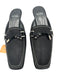 Stuart Weitzman Shoe Size 5 Black Leather Pebbled Stitching Kitten Heel Mules Black / 5