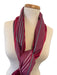 Paul Smith Pink, Red, Gray Cotton & Silk Stripe Tassels Rectangle scarf Pink, Red, Gray