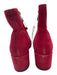 Bianca Di Shoe Size 38 Red Suede Side Zip Ankle Booties Red / 38