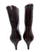 Bibi Lou Shoe Size 38 Brown Leather Back Zip Mid Heel Booties Brown / 38