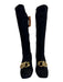 Formentini Shoe Size 39 Black Suede Gold hardware Side Zip Knee High Boots Black / 39