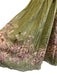 Zimmermann Size 0/XS Green Print Ramie Floral Short Puff Sleeve Belt Inc. Dress Green Print / 0/XS