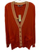 Stella McCartney Size 44 Orange & cream Wool Blend Button Down Sweater Cardigan Orange & cream / 44