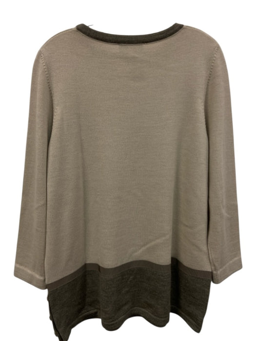 Ferragamo Size Est Size L Beige Wool Long Sleeve Knit Vintage Sweater Beige / Est Size L