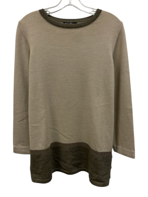 Ferragamo Size Est Size L Beige Wool Long Sleeve Knit Vintage Sweater Beige / Est Size L
